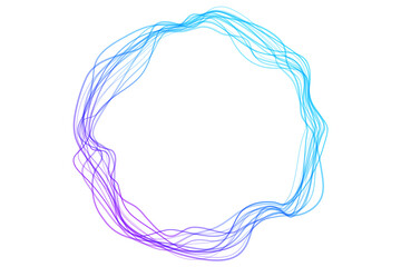 Poster - Abstract circle lines wave colorful purple and blue gradient isolated on transparent background. Vector in concept technology, science, music, modern.