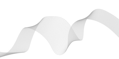 Abstract background with lines vector art. Lines wave light futuristic wallpaper. Digital line motion background. Abstract wavy lines flowing curve gradient color on transparent background.