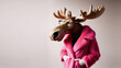 © Olena Yefremkina - Stylish moose crimson fur coat