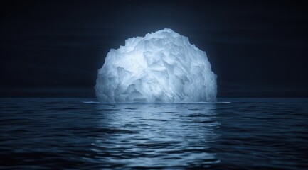 Canvas Print - Majestic Iceberg in Dark Ocean