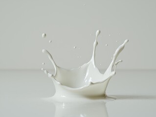 Poster - Splash of white milk or cream