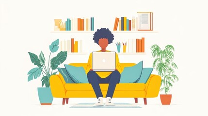 programmer is working from his home office, coding on his computer