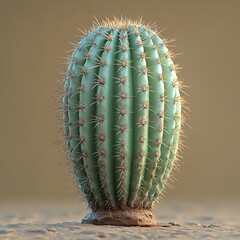 Wall Mural - Close-Up of a Prickly Pear Cactus in the Desert