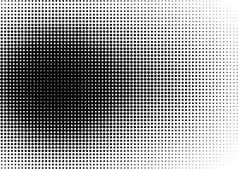 Wall Mural - Abstract monochrome halftone background. Wide vector illustration	