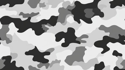 Wall Mural - simple camouflage pattern vector in gray, simplified flat camo patterns, and camo textures