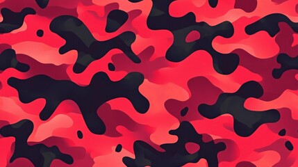 Wall Mural - simple camouflage pattern vector in red, simplified flat camo patterns, and camo textures