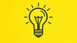 © Tetiana - Light bulb shining on a yellow background representing ideas