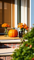 Canvas Print - Autumnal Front Porch Decor