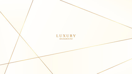 Wall Mural - minimalist white background with elegant 3d golden style ornaments