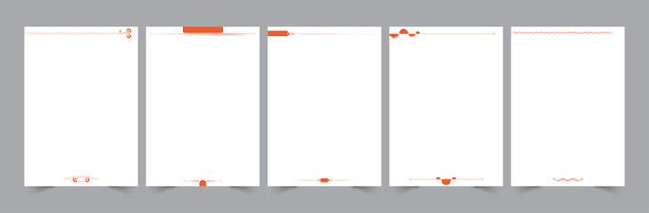 Wall Mural - Header footer design for the book, inner template