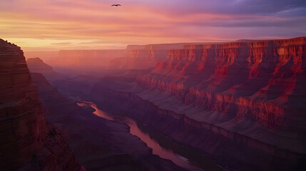 Wall Mural - Grand Canyon Sunset: A View of Nature's Masterpiece