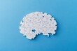 © Vlad - Brain Puzzle. Missing Piece in White Jigsaw on Blue Background, Symbolizing Mental Health and Memory Problems