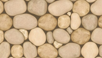 Wall Mural - Smooth River Stones, Calming Pattern