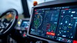 © thanarak - Detailed close up shot of the control panel of a state of the art farming vehicle showcasing its advanced digital displays high tech interfaces and precision agricultural technology