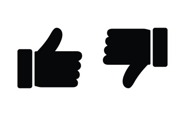 Wall Mural - like and dislike icons set. thumbs up and thumbs down vector