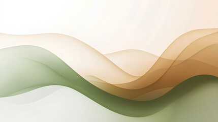 Wall Mural - Wave of green and brown colors