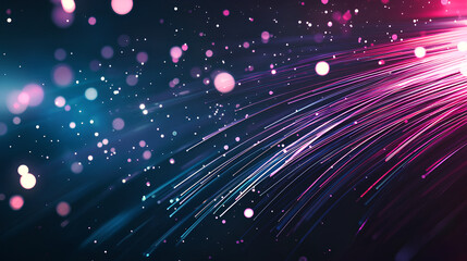 Wall Mural - Colorful, abstract image of a light show with purple and blue streaks