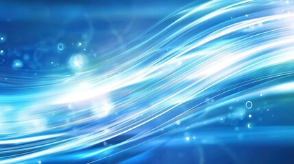 Wall Mural - Abstract Blue Light Streaks Background with Glowing Lines and Sparkles for Technology and Futuristic Designs