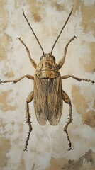 Sticker - Detailed Illustration of a Beetle with Spiky Legs