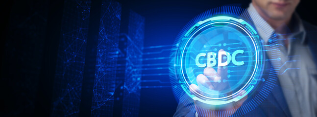 CBDC Central Bank Digital Currency Concept.