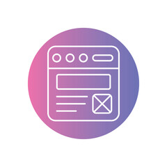 Wall Mural - Wireframe vector icon stock illustration