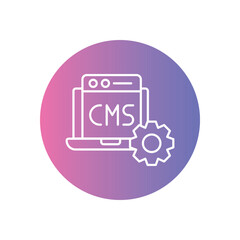 CMS vector icon stock illustration