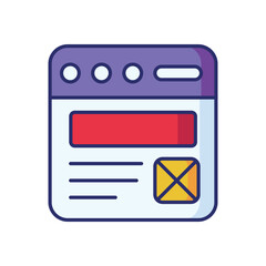 Wall Mural - Wireframe vector icon stock illustration