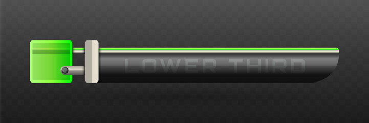 Wall Mural - Lower Third Banner in Metallic Black, Silver and Lime Color Theme for Video Screen Broadcast Presentation Titles