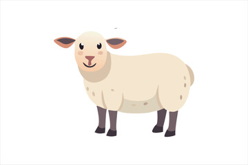  Cute Sheep vector art illustration