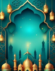 golden mosque illustration