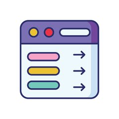 Wall Mural - Sidebar vector icon stock illustration