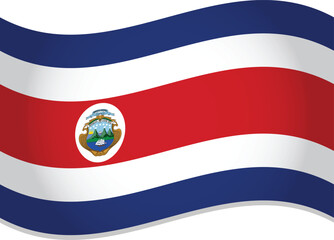 Costa Rica Flag Waving 3D 