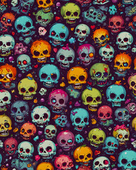 Sticker - Colourful Zombie Background