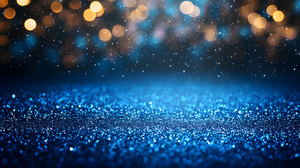 background of abstract glitter lights. silver, blue and black. de focused