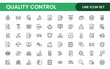 © artnazu - Quality Control line icon set. Included the icons as inspect, QA, qualify, quality control, check, verify, and more.