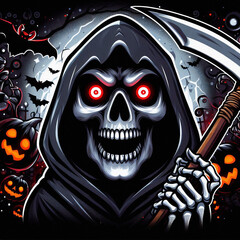 Sticker - Grim Reaper / Death Illustration