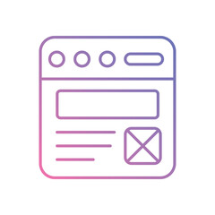 Wall Mural - Wireframe vector icon stock illustration