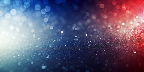 Abstract Blue and Red Bokeh with Glitter Background