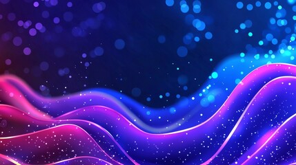 Wall Mural - an abstract, vibrant image of long-exposure light trails against a background of dynamic speed, stoc