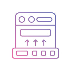 Wall Mural - Footer vector icon stock illustration