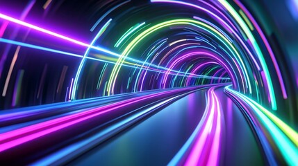 Wall Mural - abstract radial lines geometrical background. data flow tunnel. explosion star. motion effect.
