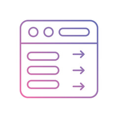 Wall Mural - Sidebar vector icon stock illustration