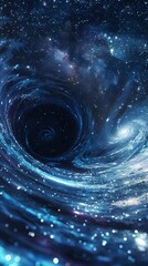 Wall Mural - interstellar communication through wormholes instantaneous message transfer in the cosmic universe