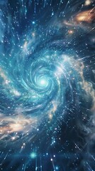 Canvas Print - Interstellar Communication through Interdimensional Portals Across Parallel Universes Concept