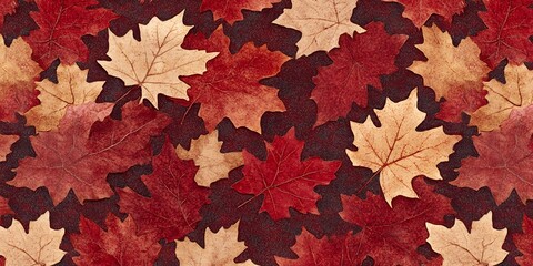 Poster - A close-up shot of colorful autumn leaves.