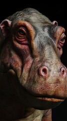 Poster - Close Up Portrait of a Hippopotamus