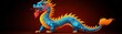 © Ai-Pixel - Colorful dragon illustration, dark background