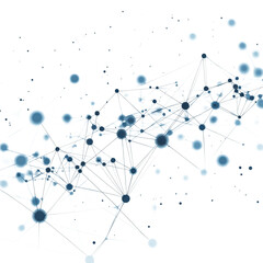 Business network connecting dots tech design