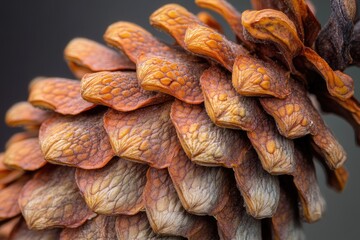 Wall Mural - Close-up of a Brown Pine Cone with Detailed Texture