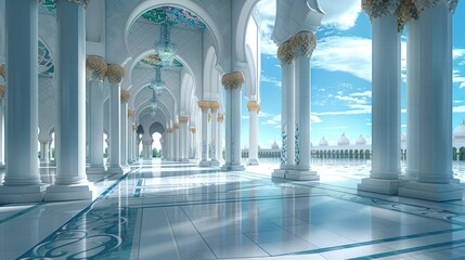 arabic palace for islamic ramadan celebration.